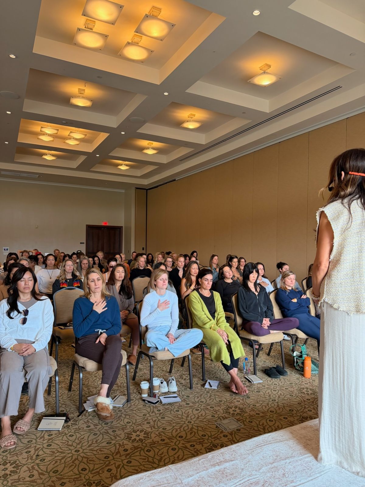 Geno leading meditation at Emerge As Everything event