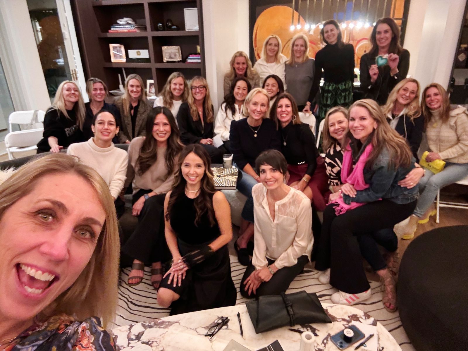 Women's gathering group selfie